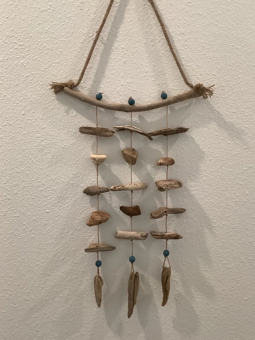 Driftwood Art, Driftwood Beaded Mobile, Driftwood Mobile, Coastal Decor - Picture 5 of 7